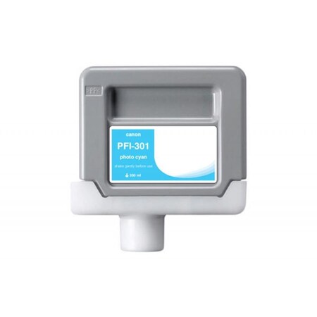 Wf Non-OEM New Photo Cyan Wide Format Ink Cartridge for Canon PFI-301 WCPFI301PC